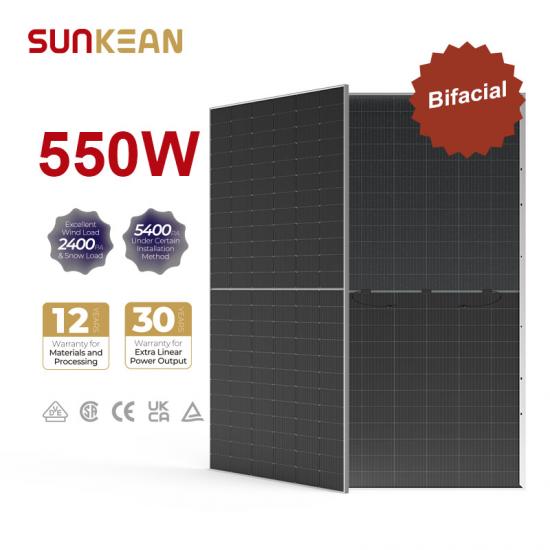 550W bifacial solar panel